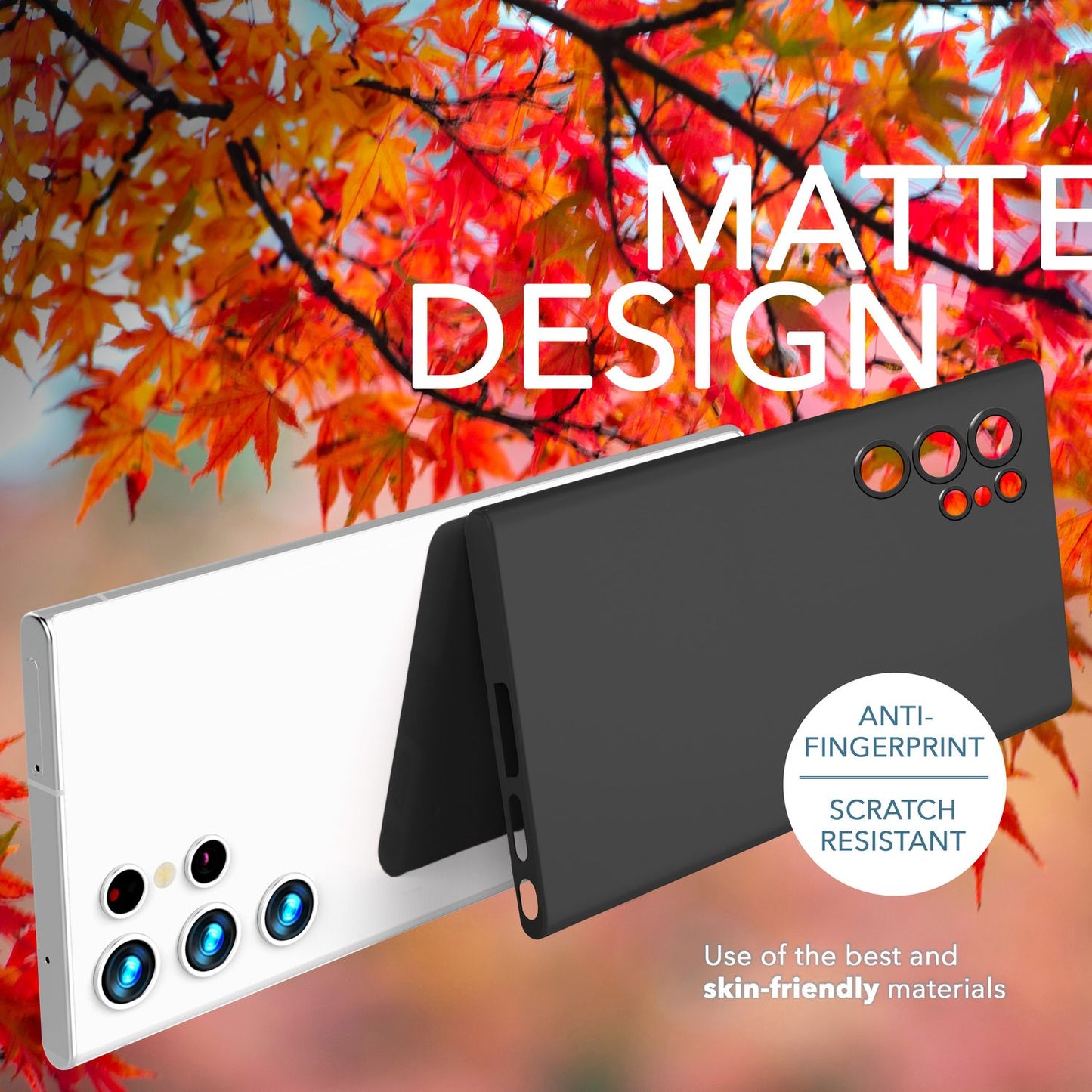 0.3mm Thin Phone Case for Samsung Galaxy S23 Ultra, 2x Screen Protectors