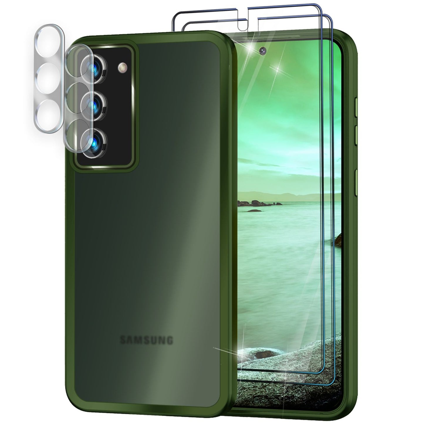 Hybrid case for Samsung Galaxy S23 Plus, 2x screen &amp; camera protection