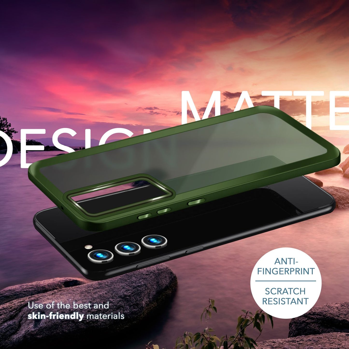 Hybrid case for Samsung Galaxy S23 Plus, 2x screen &amp; camera protection