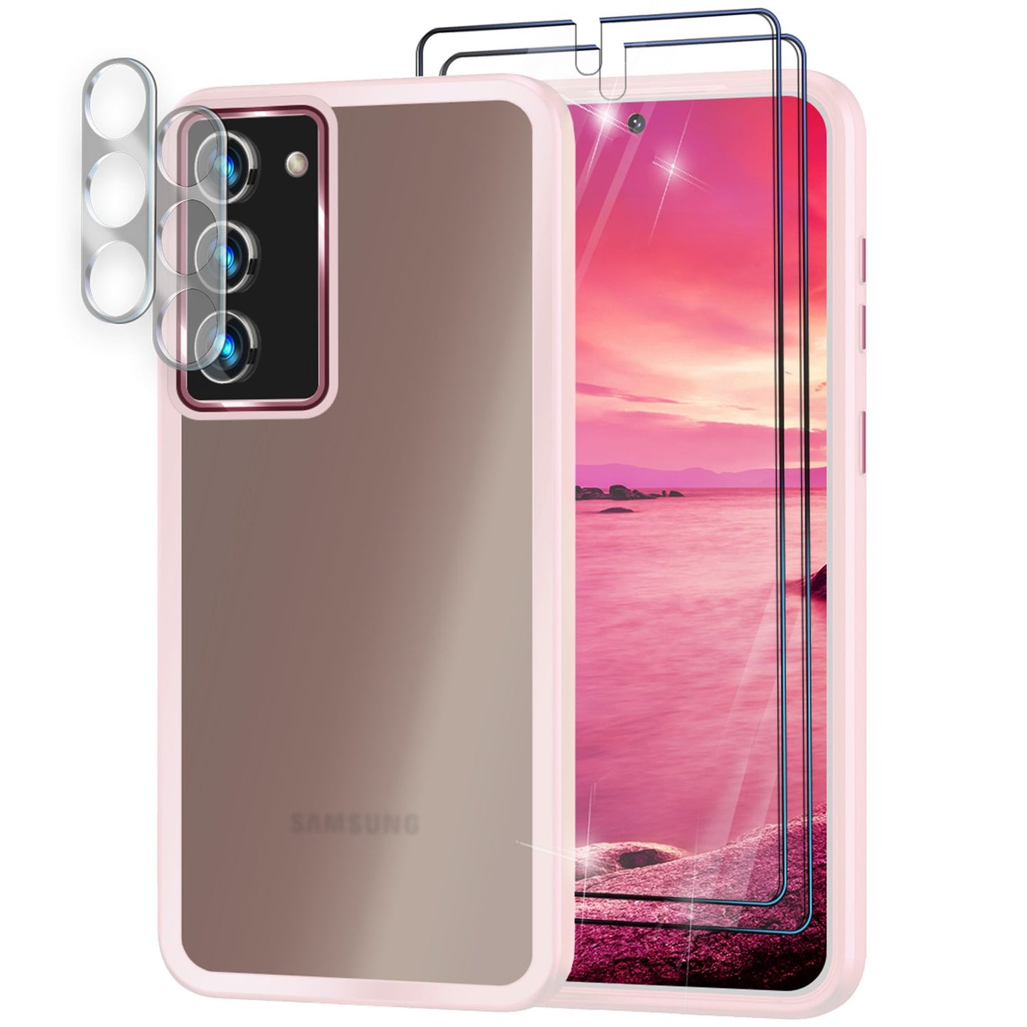 Hybrid case for Samsung Galaxy S23 Plus, 2x screen &amp; camera protection