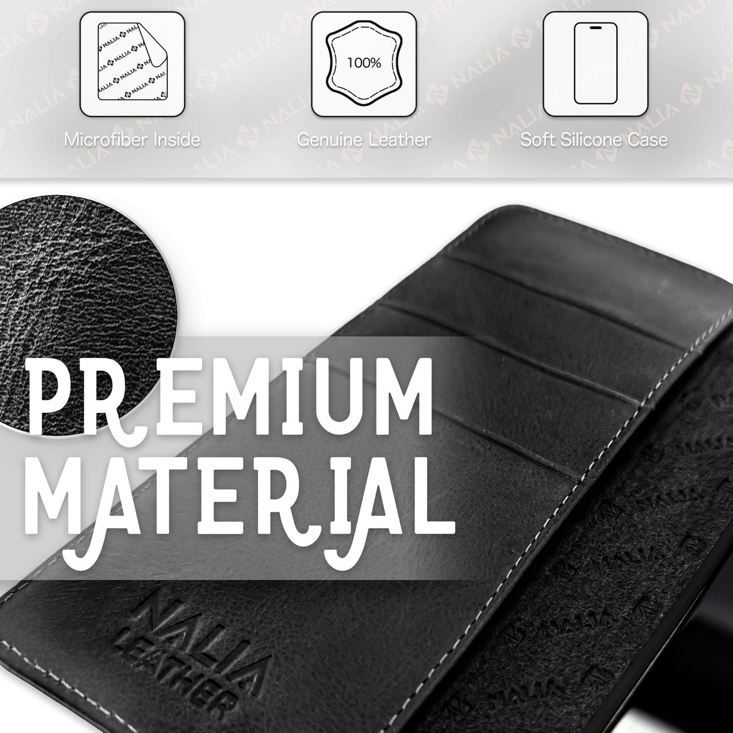 Flip-Case für Samsung Galaxy S23 Ultra Echt Leder Handy Hülle 360 Etui RFID Safe