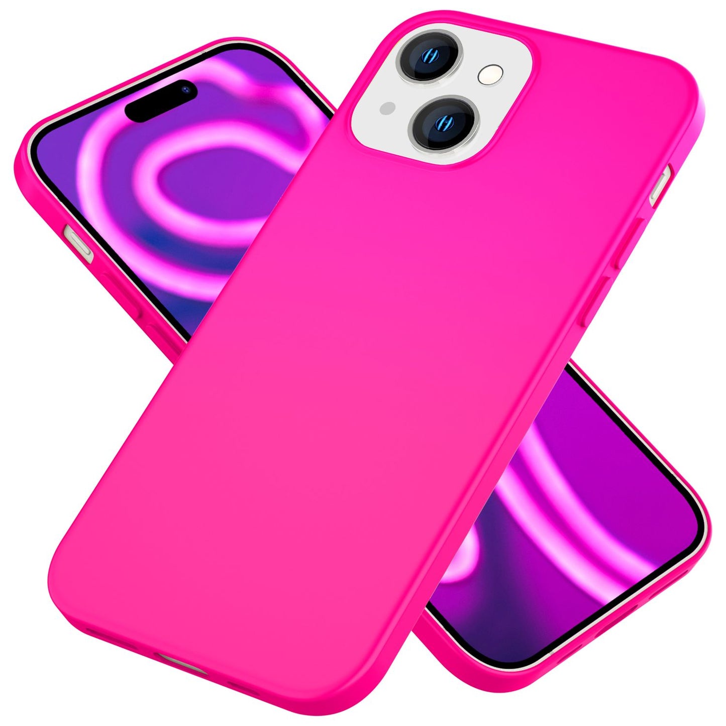 NALIA Neon Cover for iPhone 15, Colorful Silicone Case, Intense Color, Velvety Soft Rubberized Phone Case, Soft Case