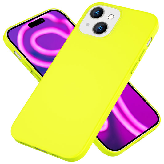 NALIA Neon Cover for iPhone 15, Colorful Silicone Case, Intense Color, Velvety Soft Rubberized Phone Case, Soft Case