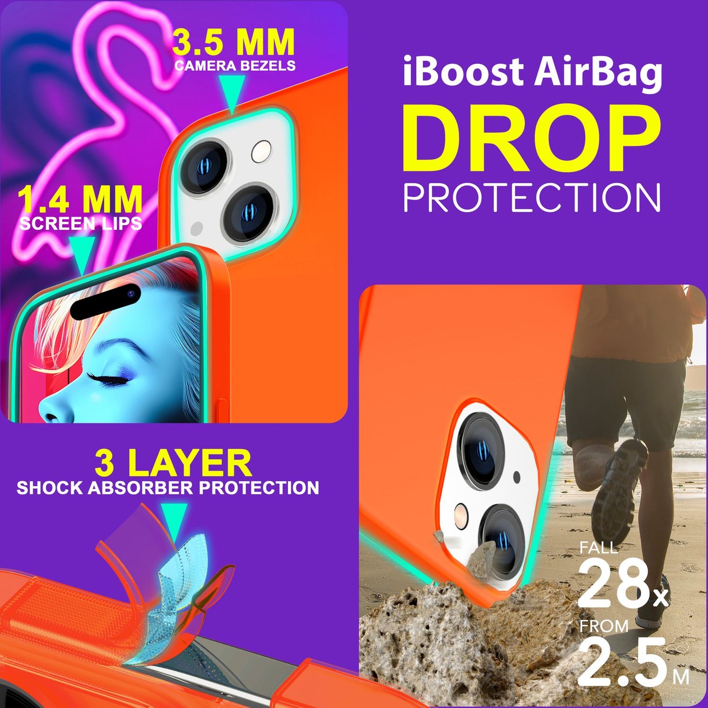 NALIA Neon Cover for iPhone 15, Colorful Silicone Case, Intense Color, Velvety Soft Rubberized Phone Case, Soft Case