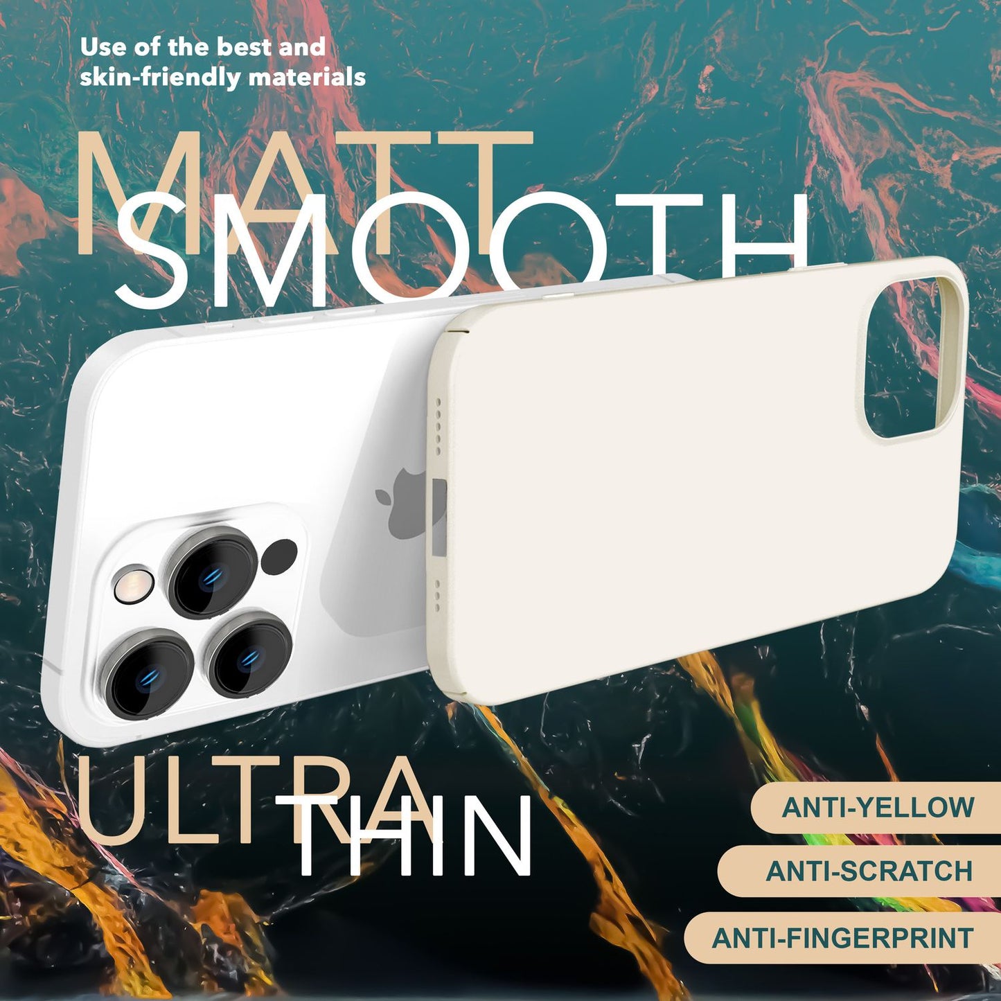 Thin 0.5mm case for iPhone 15 Pro, hard case, ultra slim phone case, protective cover