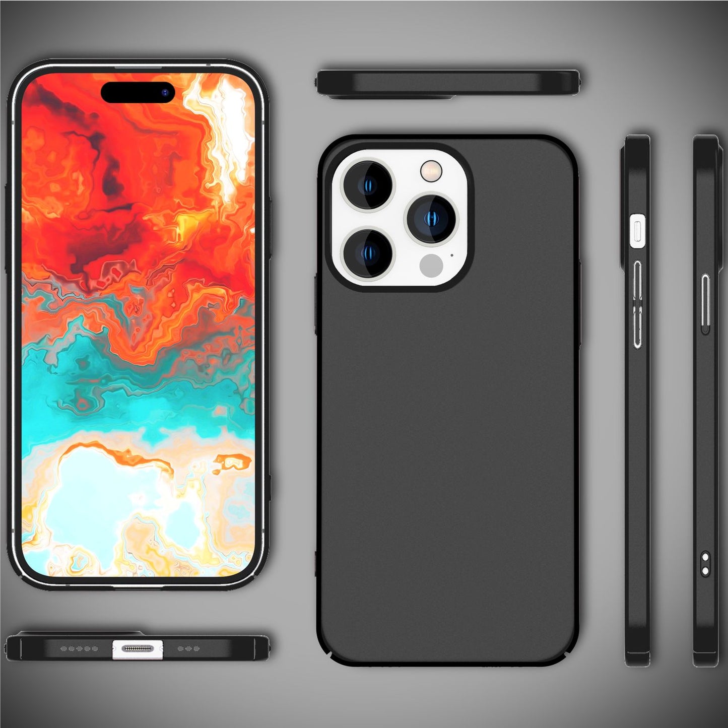 Thin 0.5mm case for iPhone 15 Pro Max, hard case, ultra-slim protective phone case