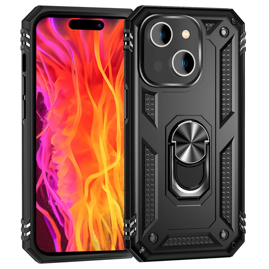 Heavy-duty case with ring for iPhone 15, outdoor hard case, extreme protection