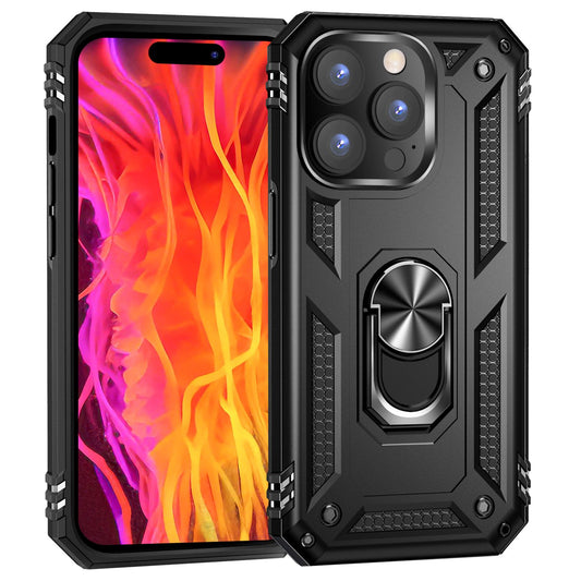 Heavy-duty case with ring for iPhone 15 Pro, outdoor phone case, extreme protection