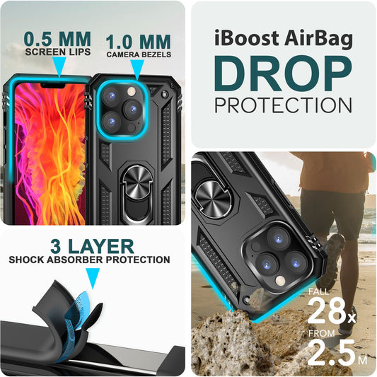 Heavy-duty case with ring for iPhone 15 Pro, outdoor phone case, extreme protection