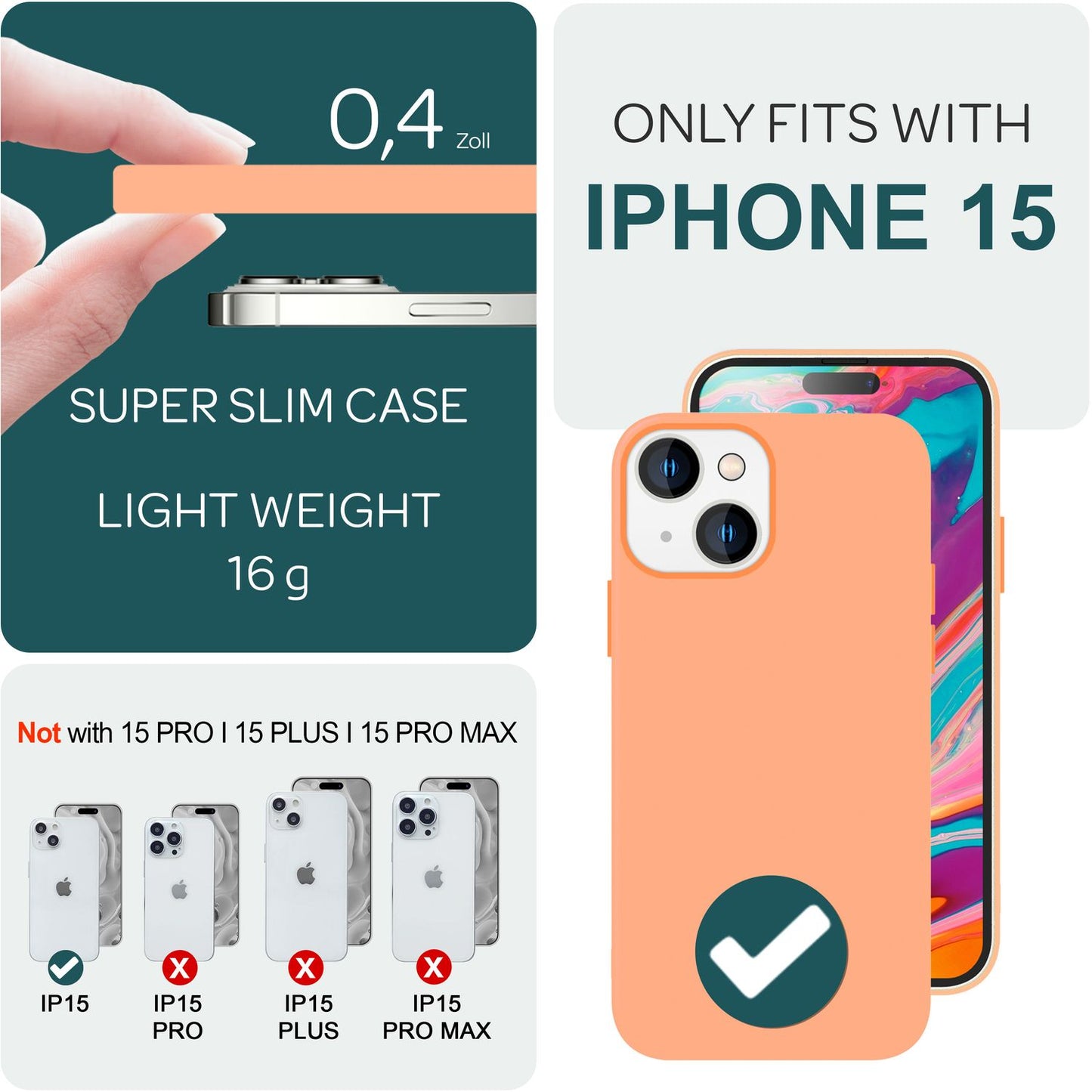 MagSafe hulstur fyrir iPhone 15 síma með fljótandi sílikoni, segulmagnað verndarhulstur