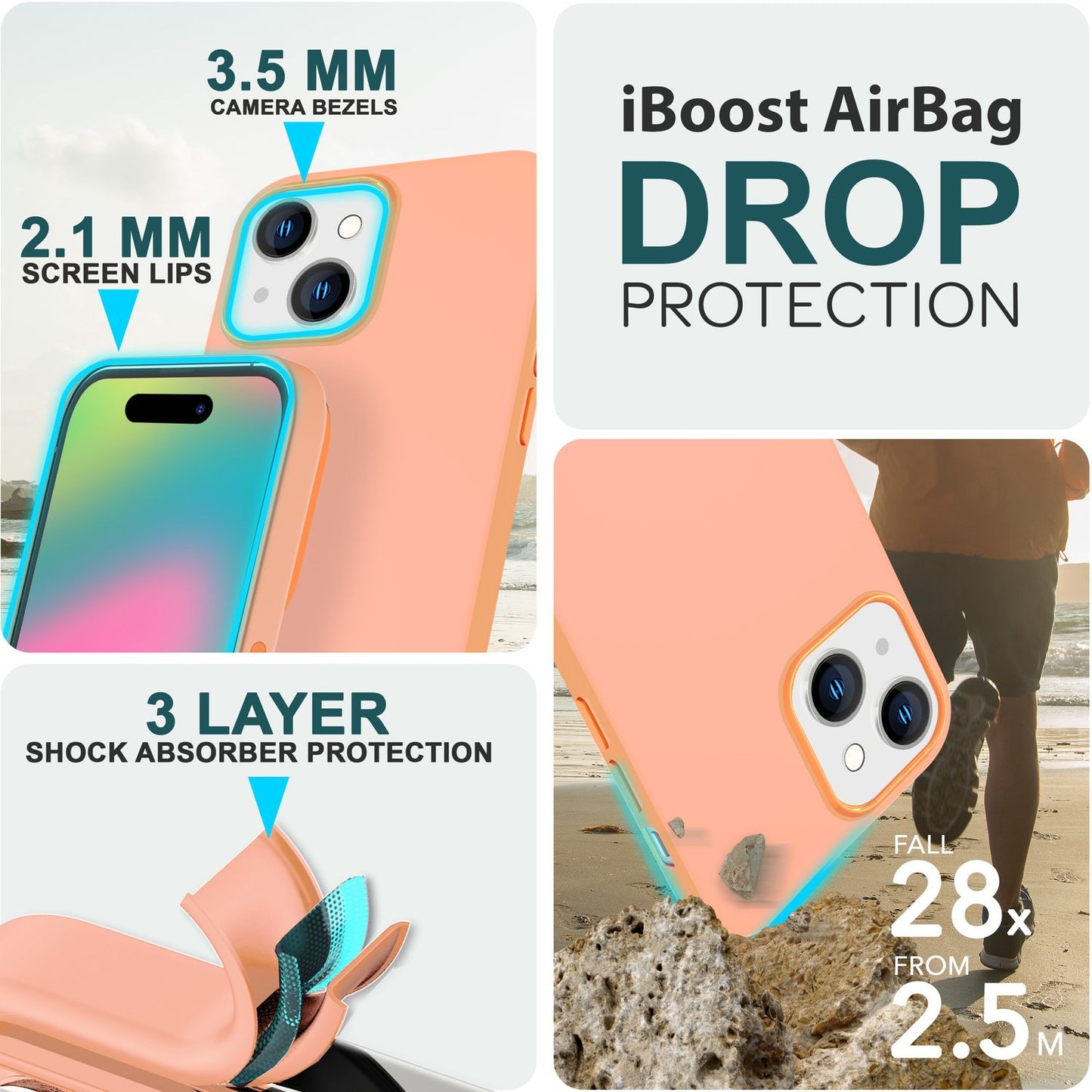 MagSafe hulstur fyrir iPhone 15 síma með fljótandi sílikoni, segulmagnað verndarhulstur