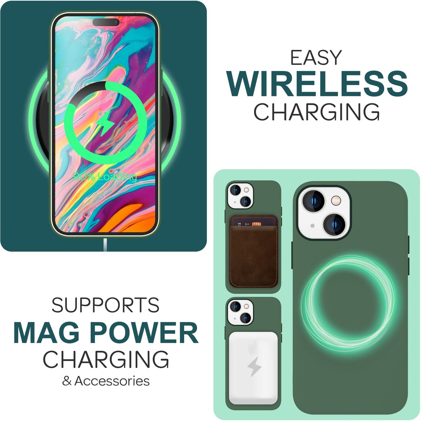 MagSafe hulstur fyrir iPhone 15 síma með fljótandi sílikoni, segulmagnað verndarhulstur