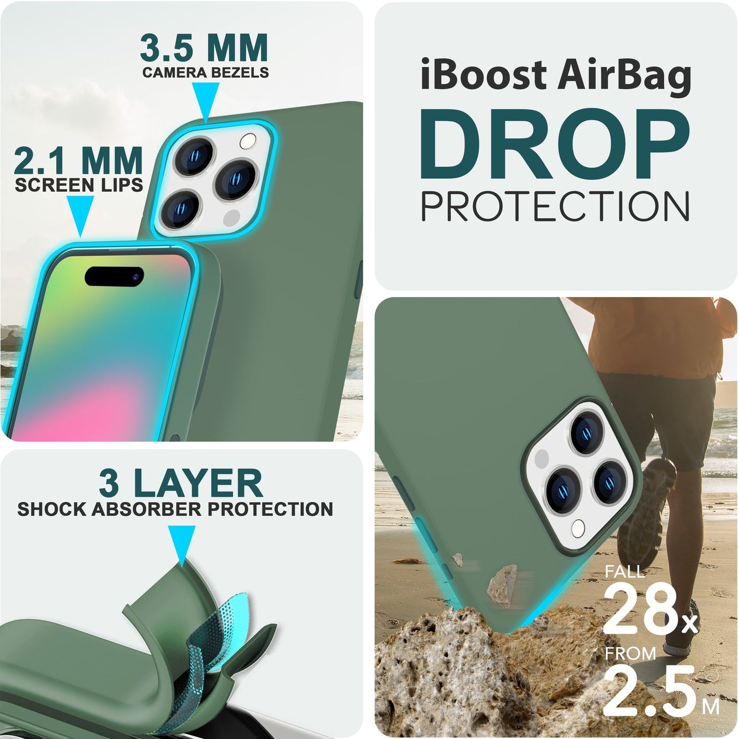 MagSafe hulstur fyrir iPhone 15 Pro með fljótandi sílikoni, segulmagnað hlífðarhulstur