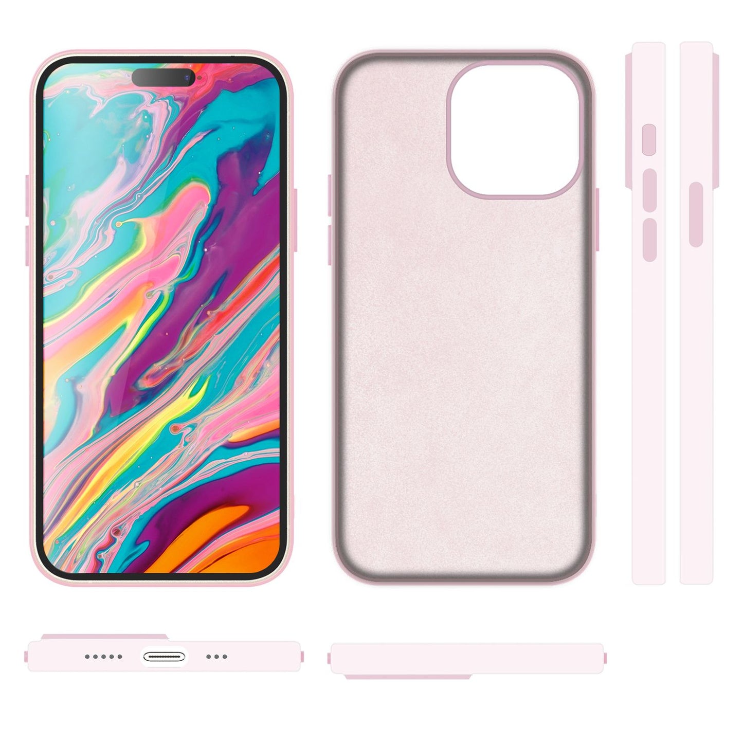 MagSafe hulstur fyrir iPhone 15 Pro með fljótandi sílikoni, segulmagnað hlífðarhulstur