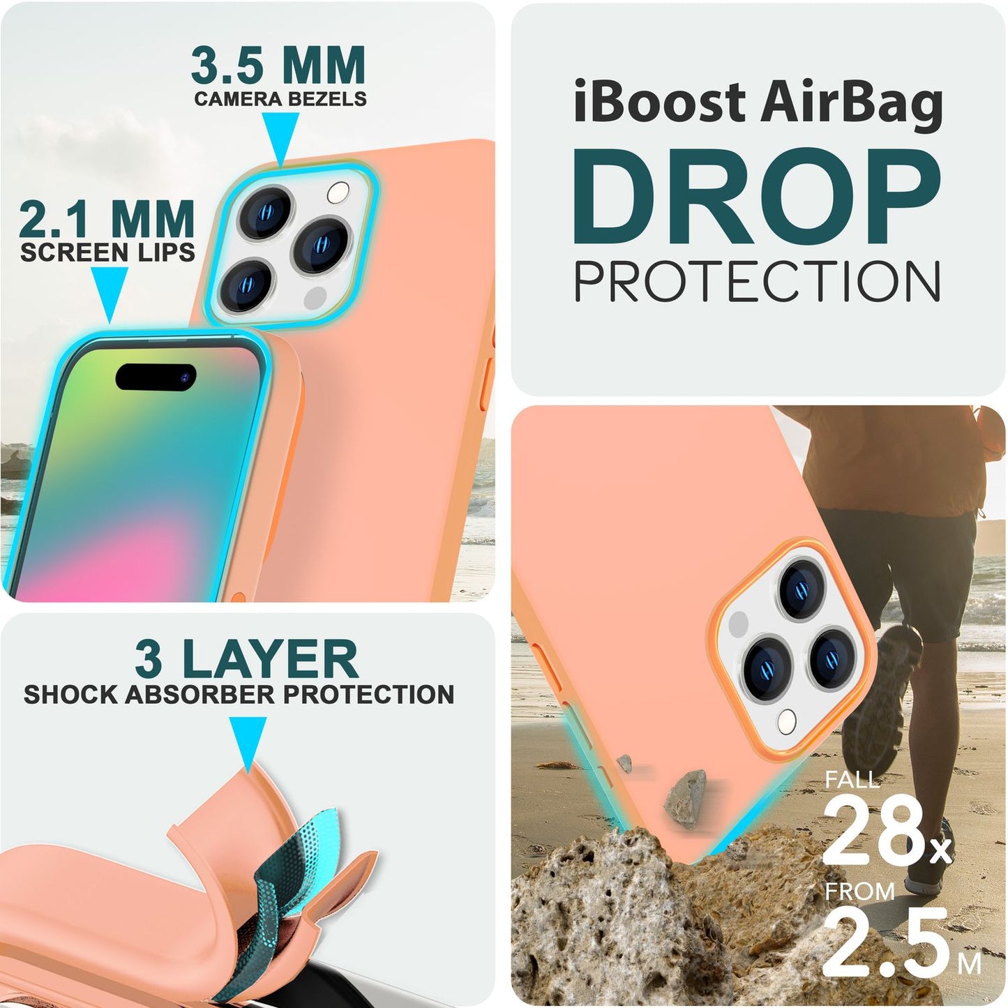 MagSafe hulstur fyrir iPhone 15 Pro Max, fljótandi sílikon símahulstur, segulmagnað hulstur með vernd