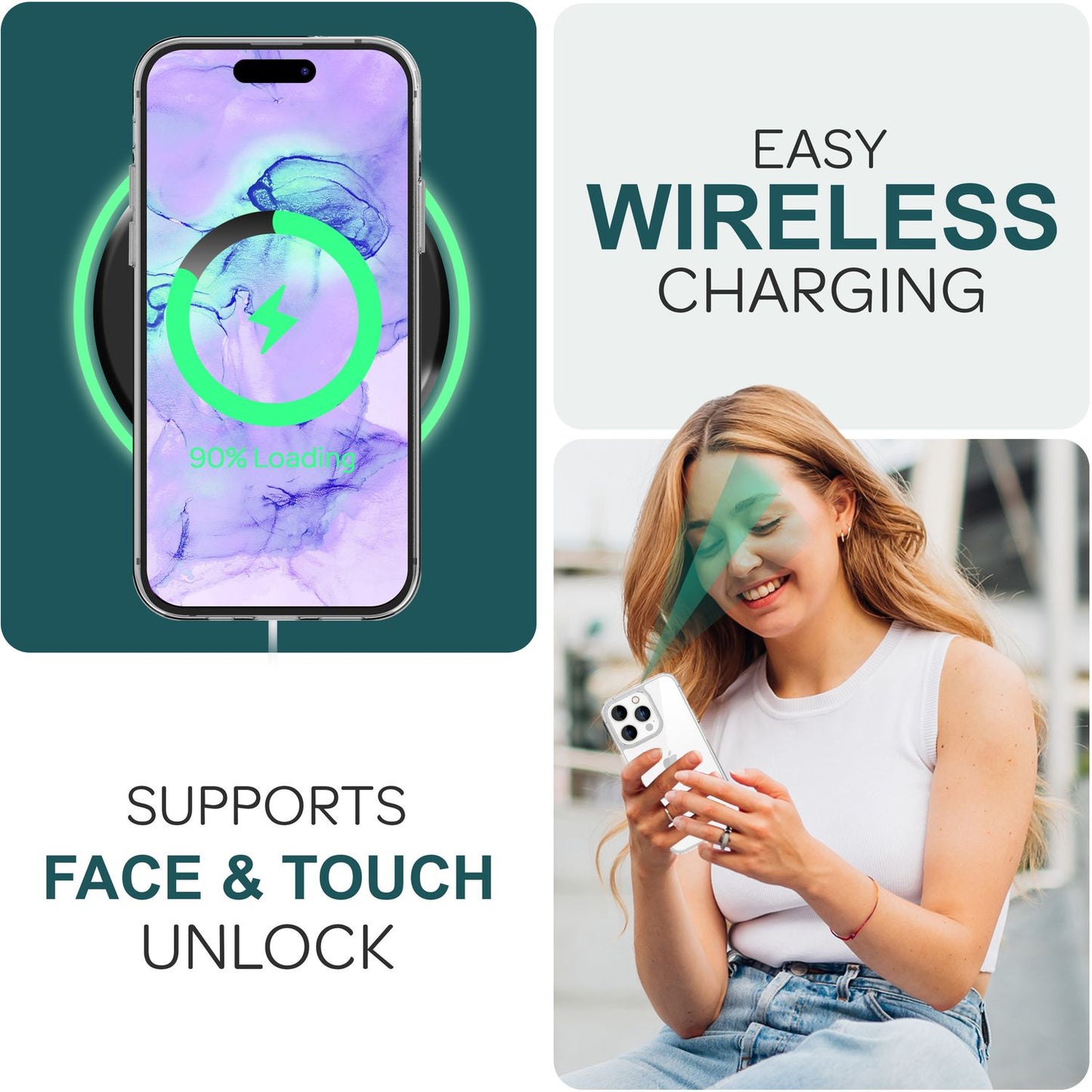 360° Case for iPhone 15 Pro Clear Full Cover Phone Case Protective Bag Pouch Case