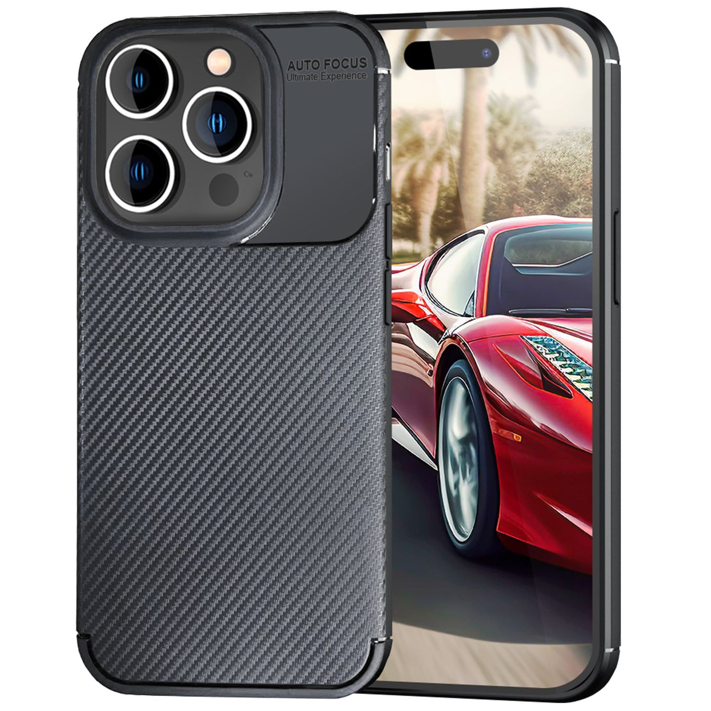 Hülle für iPhone 15 Pro Max Carbon Optik Case Silikon Handyhülle Schutz Tasche