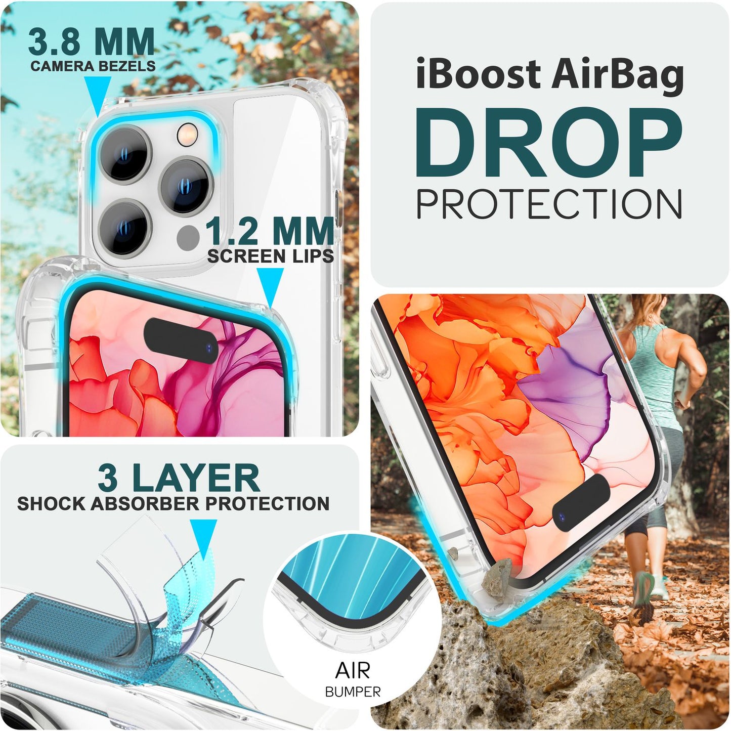 Case with strap for iPhone 15 Pro Max, crossbody phone case with chain, cord