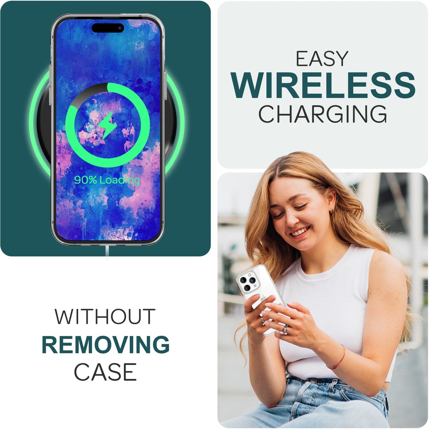 Glært hulstur fyrir iPhone 15 Pro Max, sílikon símahulstur, hlífðarhulstur, TPU