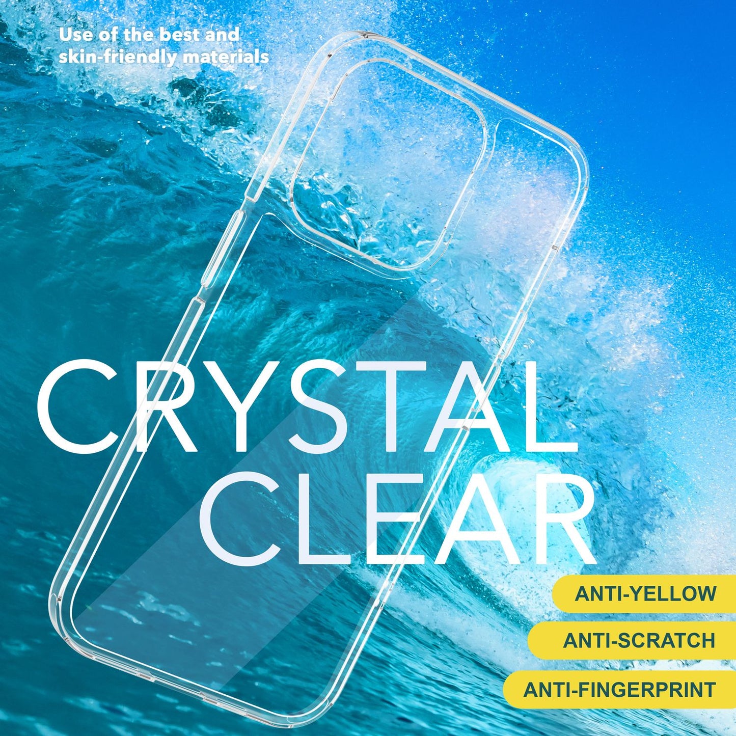 Clear Hard Case for iPhone 15 Plus Phone Case Protective Cover