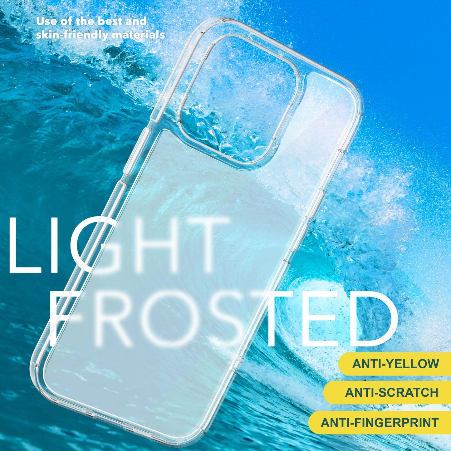 Matt hulstur fyrir iPhone 15 Plus, Frosted hulstur, Harðhlífðarhulstur