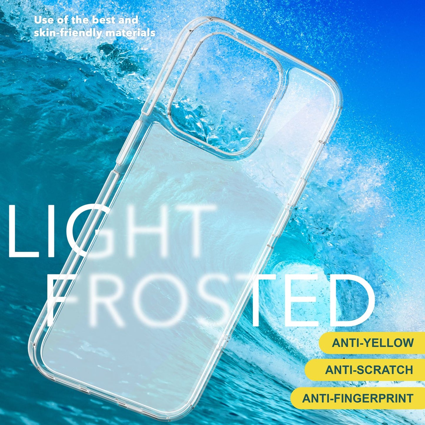 Matt hulstur fyrir iPhone 15 Pro Max, hörð og matt símahulstur, verndarhulstur