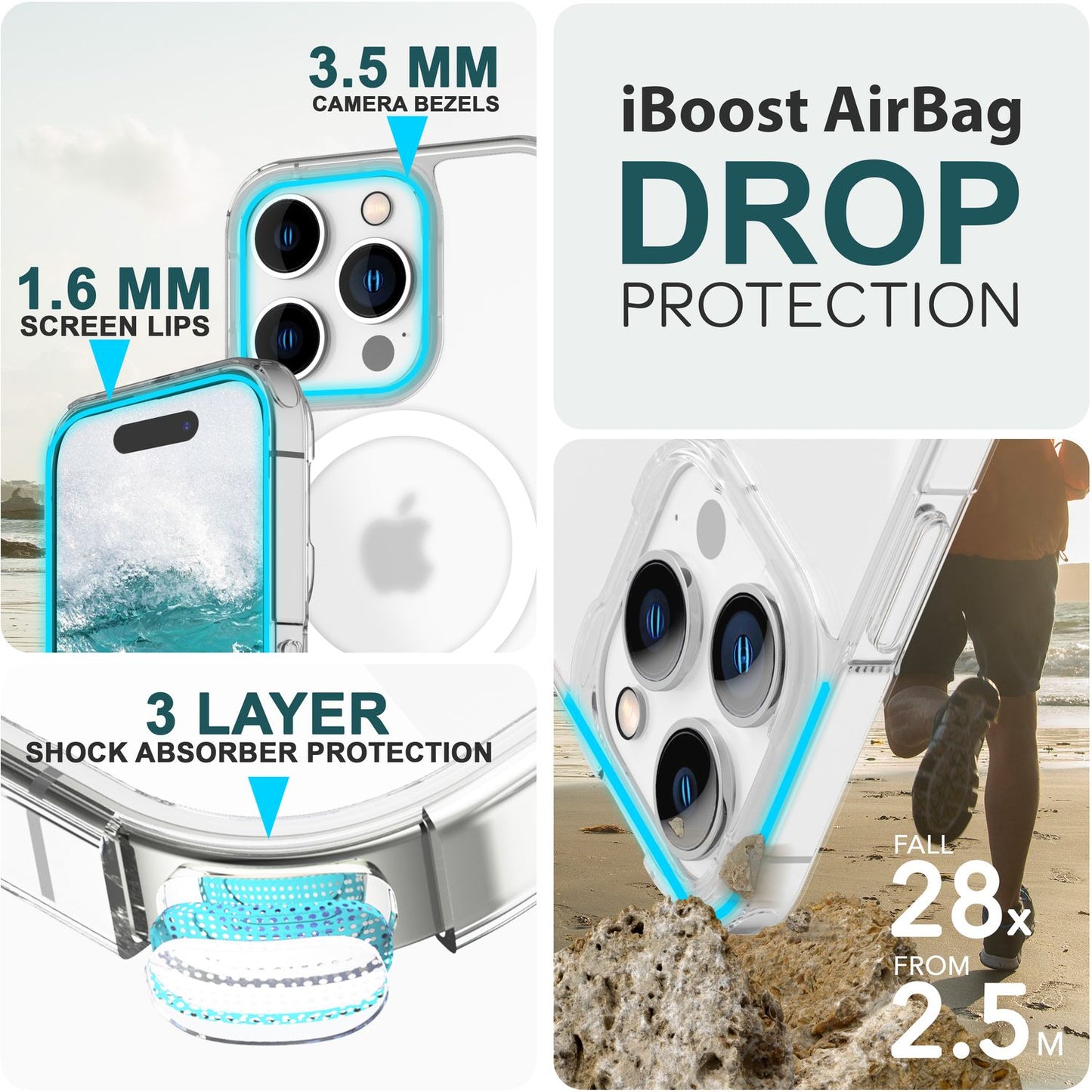 MagSafe Matte hulstur fyrir iPhone 15 Pro, Frosted verndarhulstur, segulmagnað símahulstur