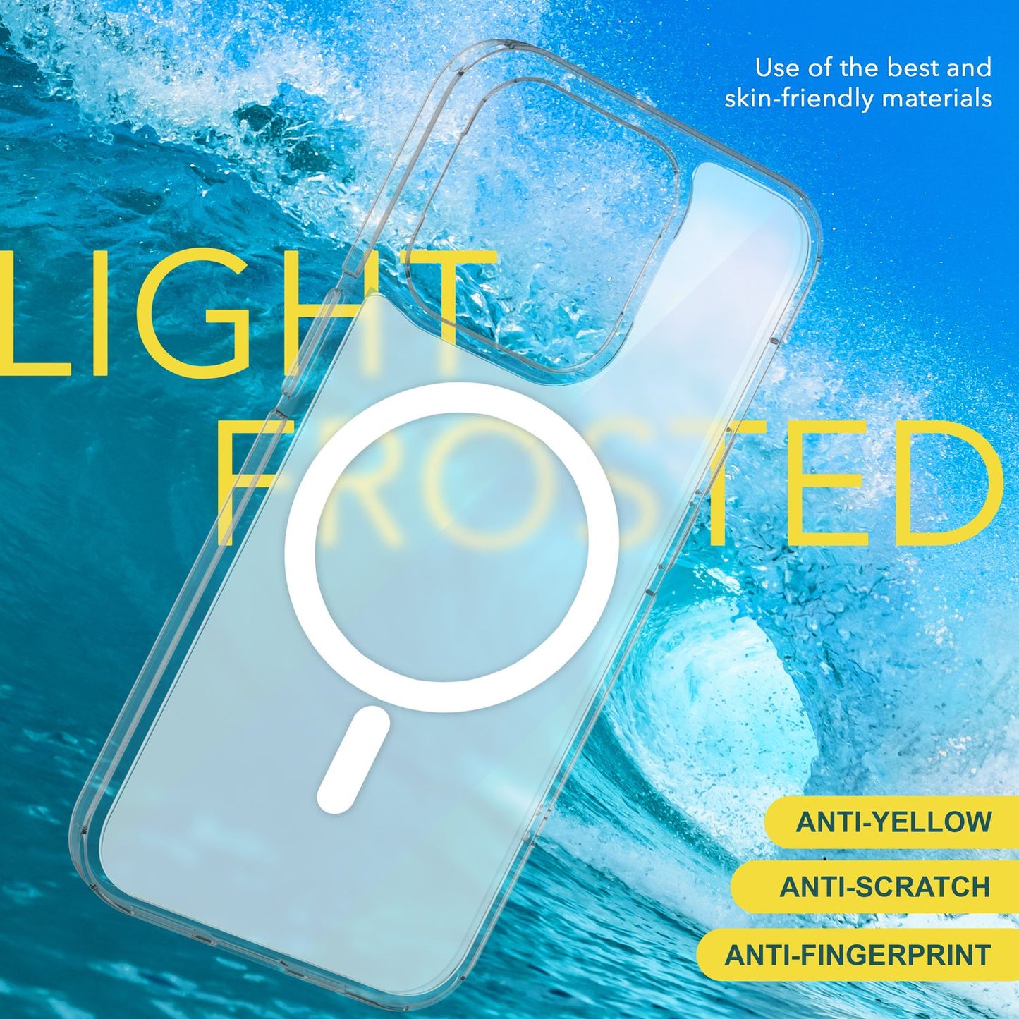 MagSafe Matte hulstur fyrir iPhone 15 Pro Max, matt segulmagnað símahulstur með vernd