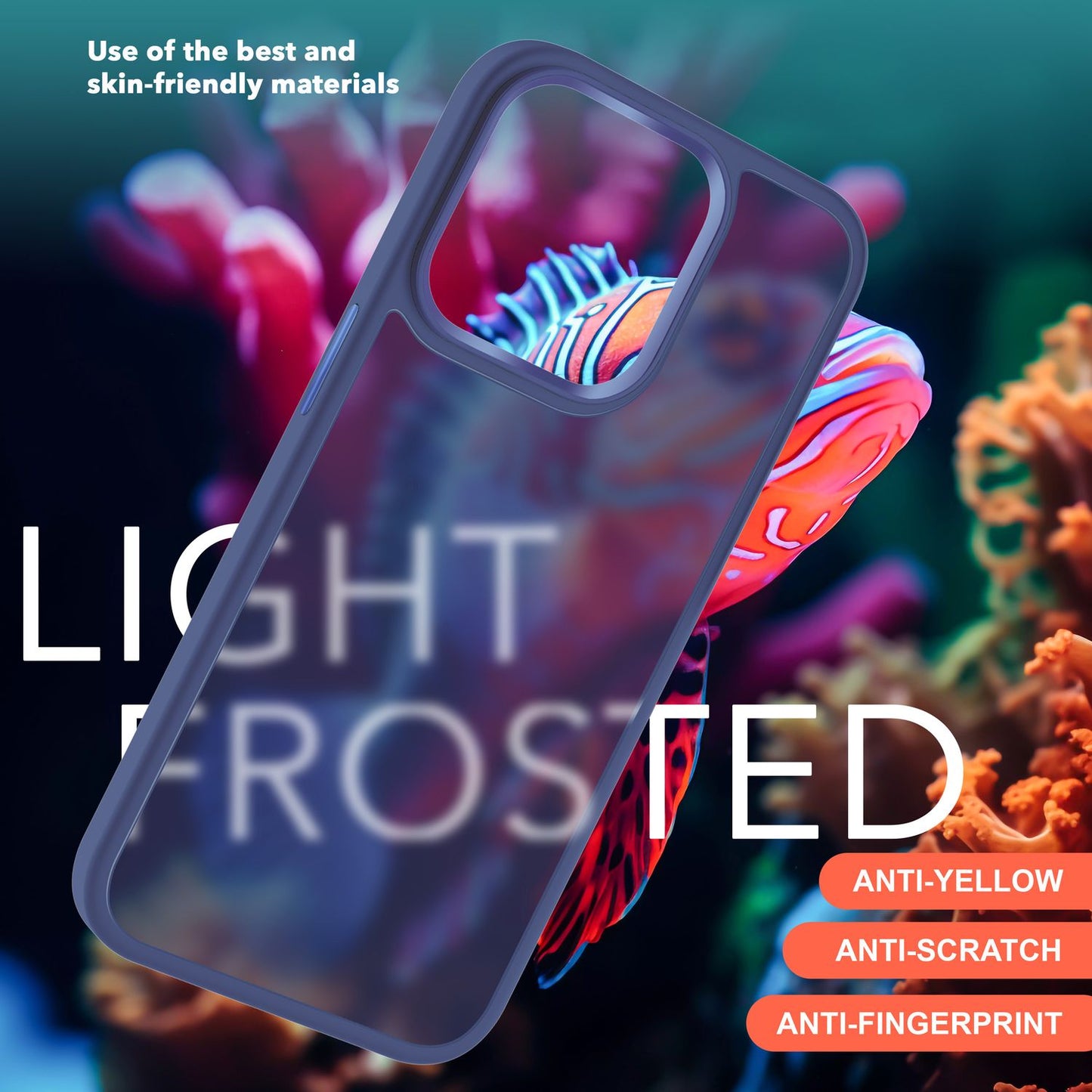 Hybrid Case for iPhone 15 Pro Max Frosted Case Protective Edge Magnetic Phone Case