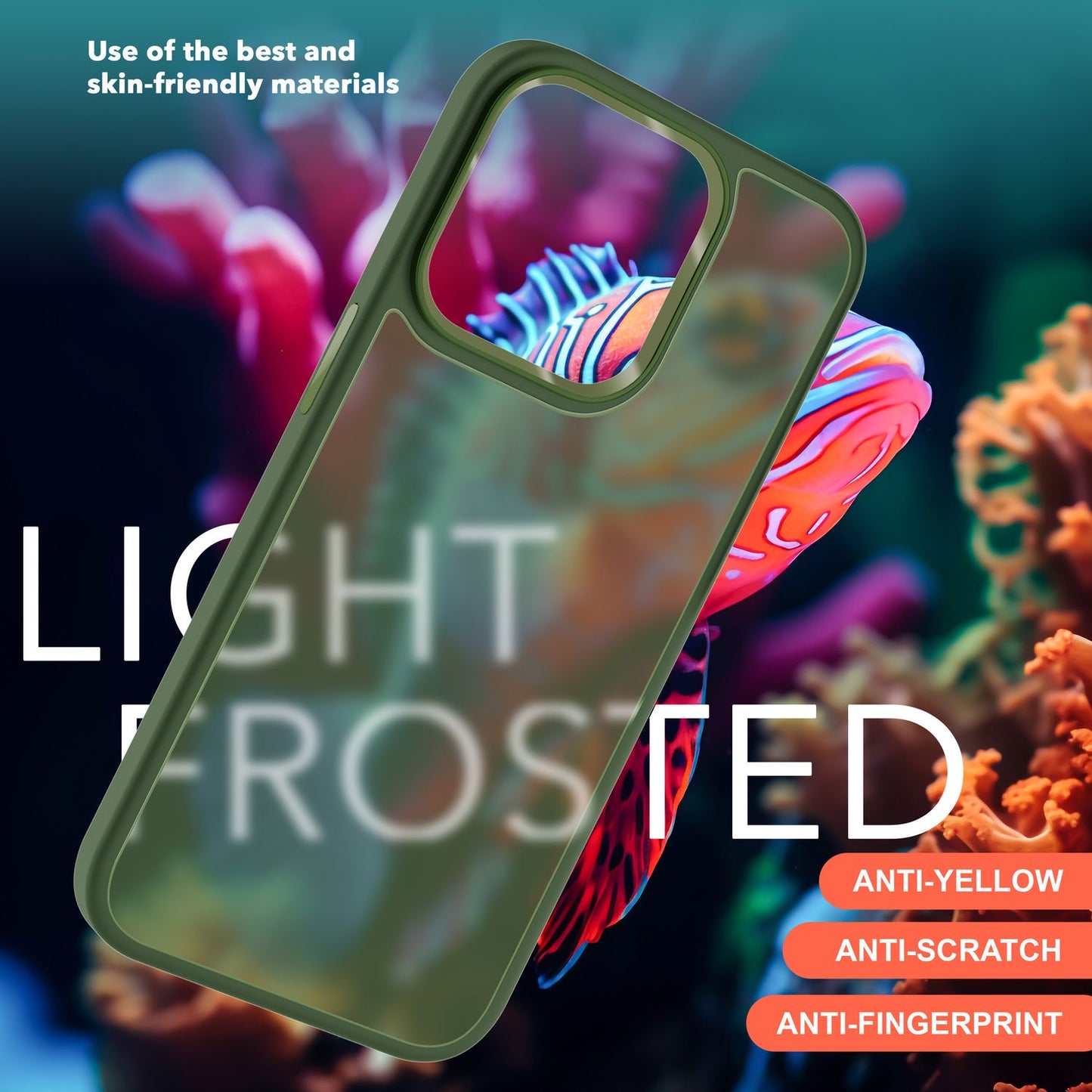 Hybrid Case for iPhone 15 Pro Max Frosted Case Protective Edge Magnetic Phone Case