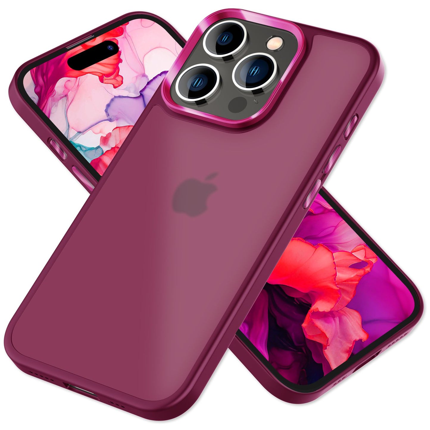 Hybrid Case for iPhone 15 Pro Max Frosted Case Protective Edge Magnetic Phone Case