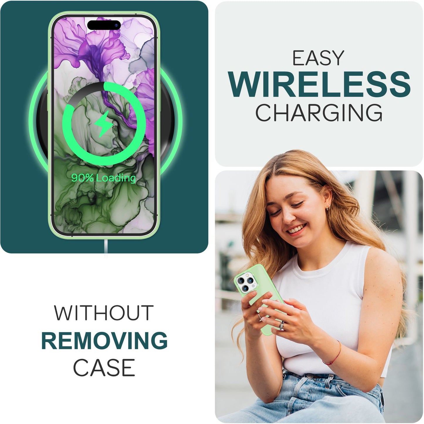 Hybrid Case for iPhone 15 Pro Max Frosted Case Protective Edge Magnetic Phone Case