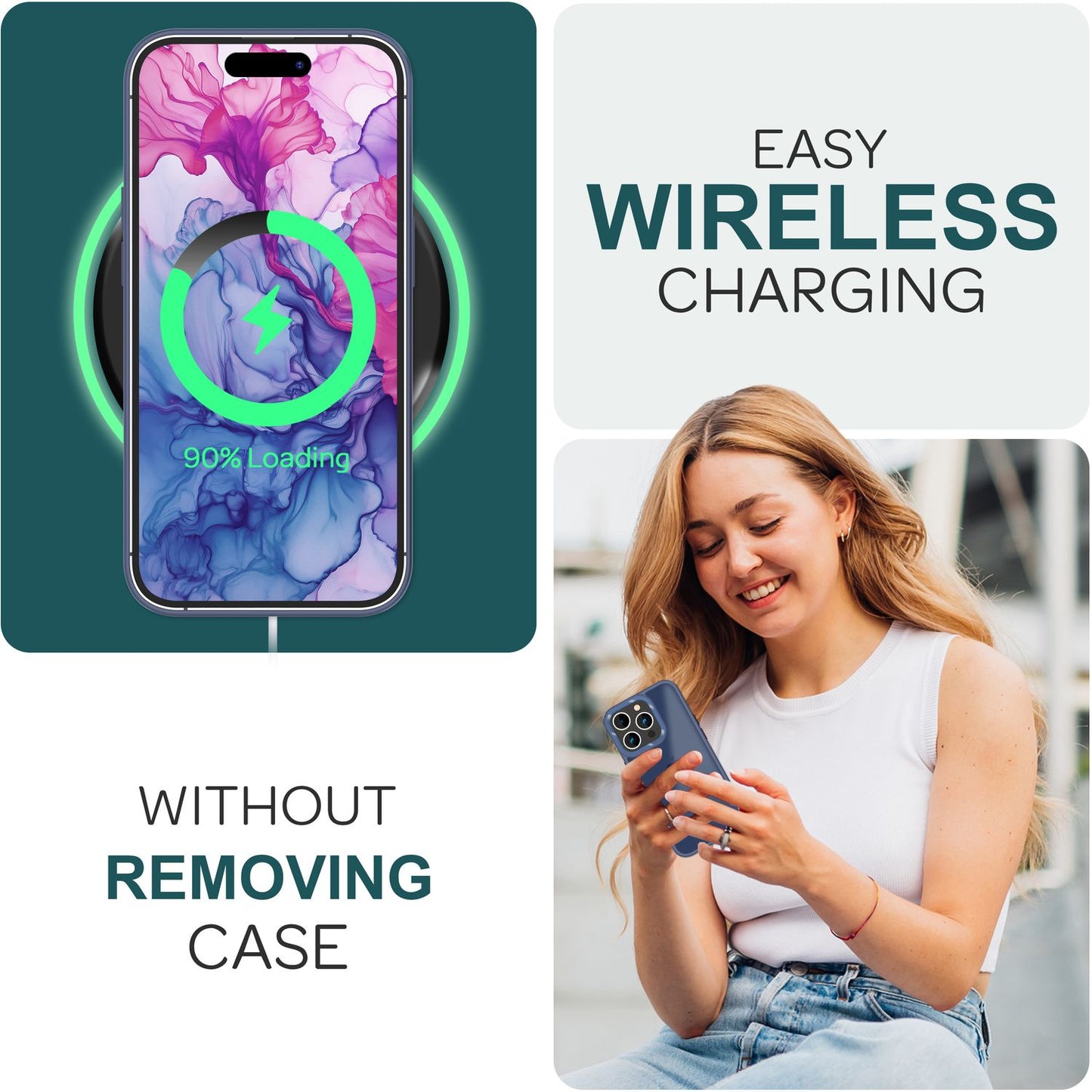 Hybrid Case for iPhone 15 Pro Max Frosted Case Protective Edge Magnetic Phone Case