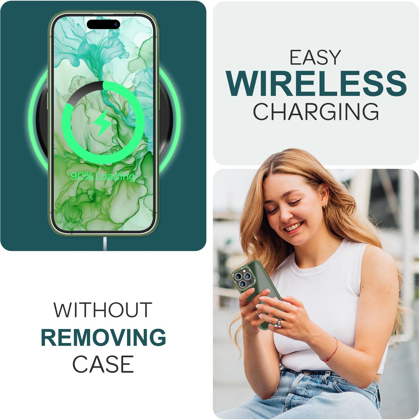 Hybrid Case for iPhone 15 Pro Max Frosted Case Protective Edge Magnetic Phone Case