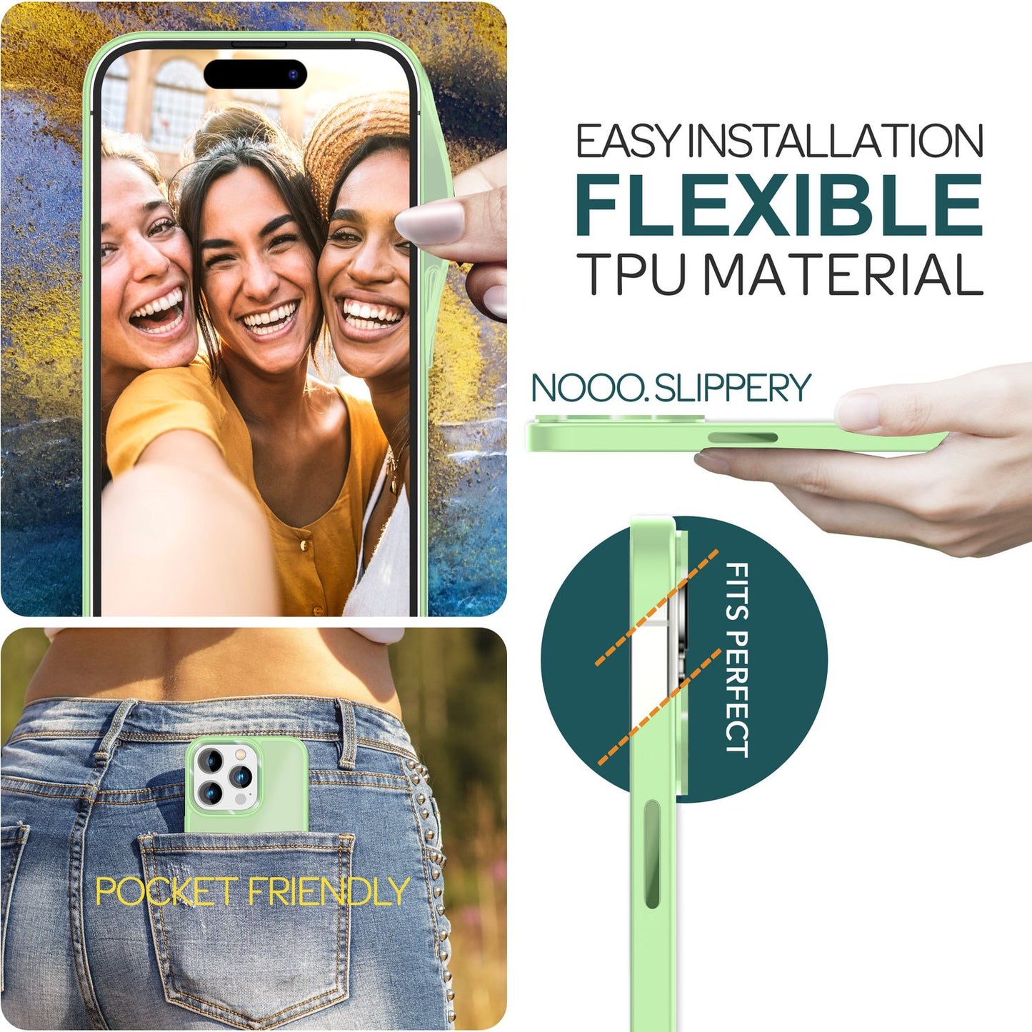 Hybrid Case for iPhone 15 Pro Max Frosted Case Protective Edge Magnetic Phone Case