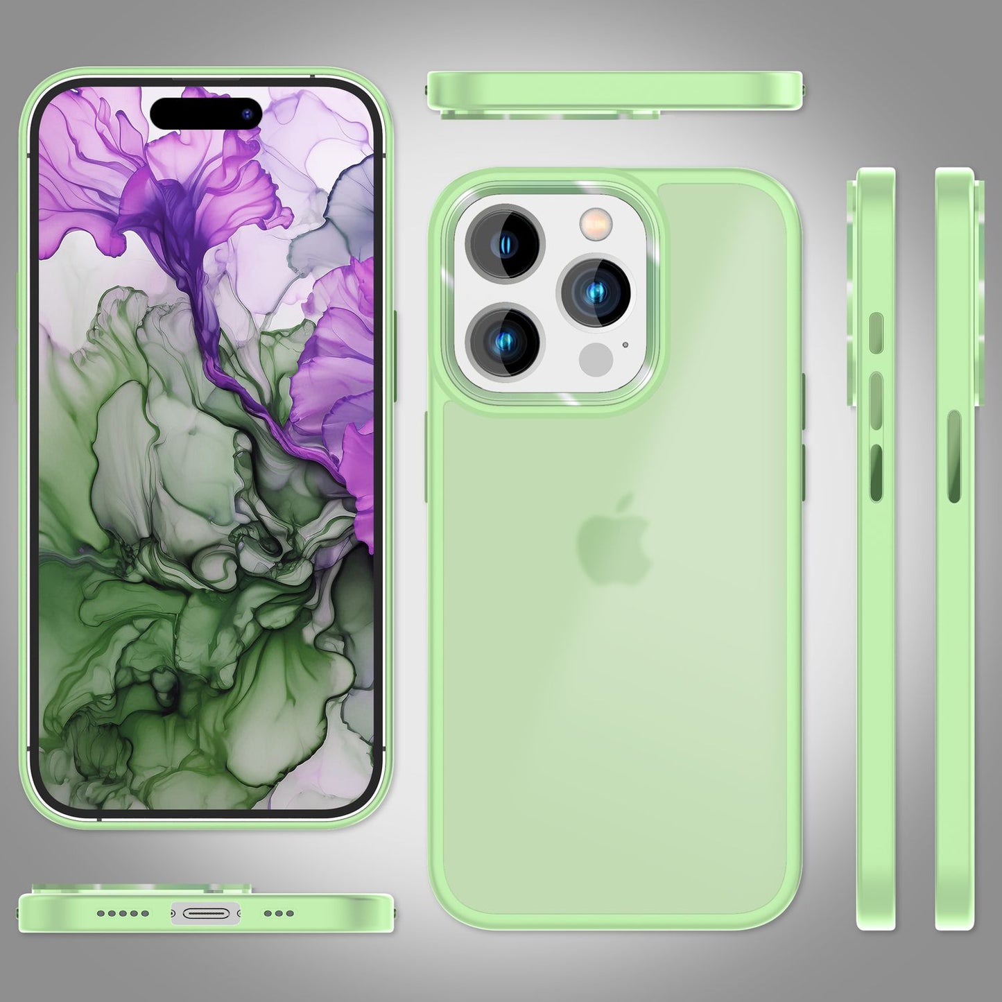 Hybrid Case for iPhone 15 Pro Max Frosted Case Protective Edge Magnetic Phone Case