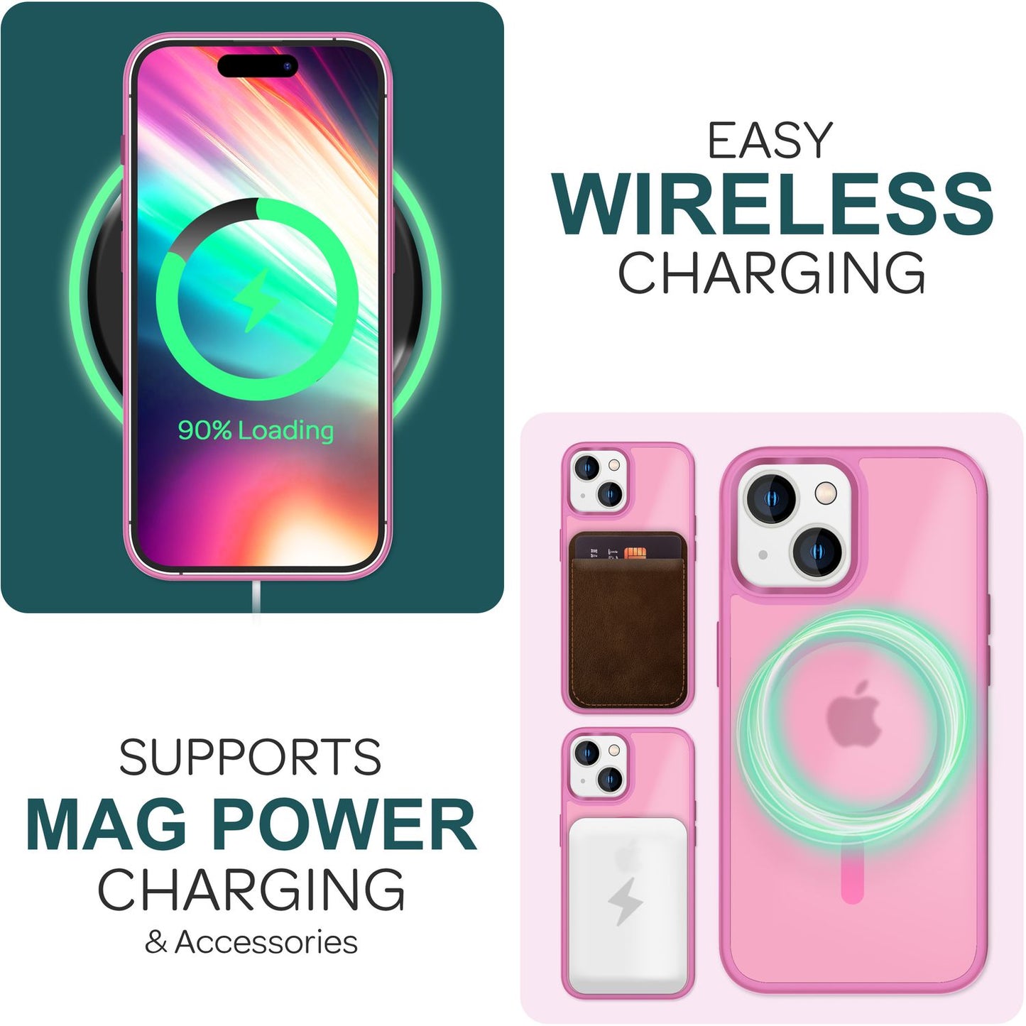 MagSafe Hülle Hybrid für iPhone 15 Plus Frosted Hard Case Schutz Rand Handyhülle