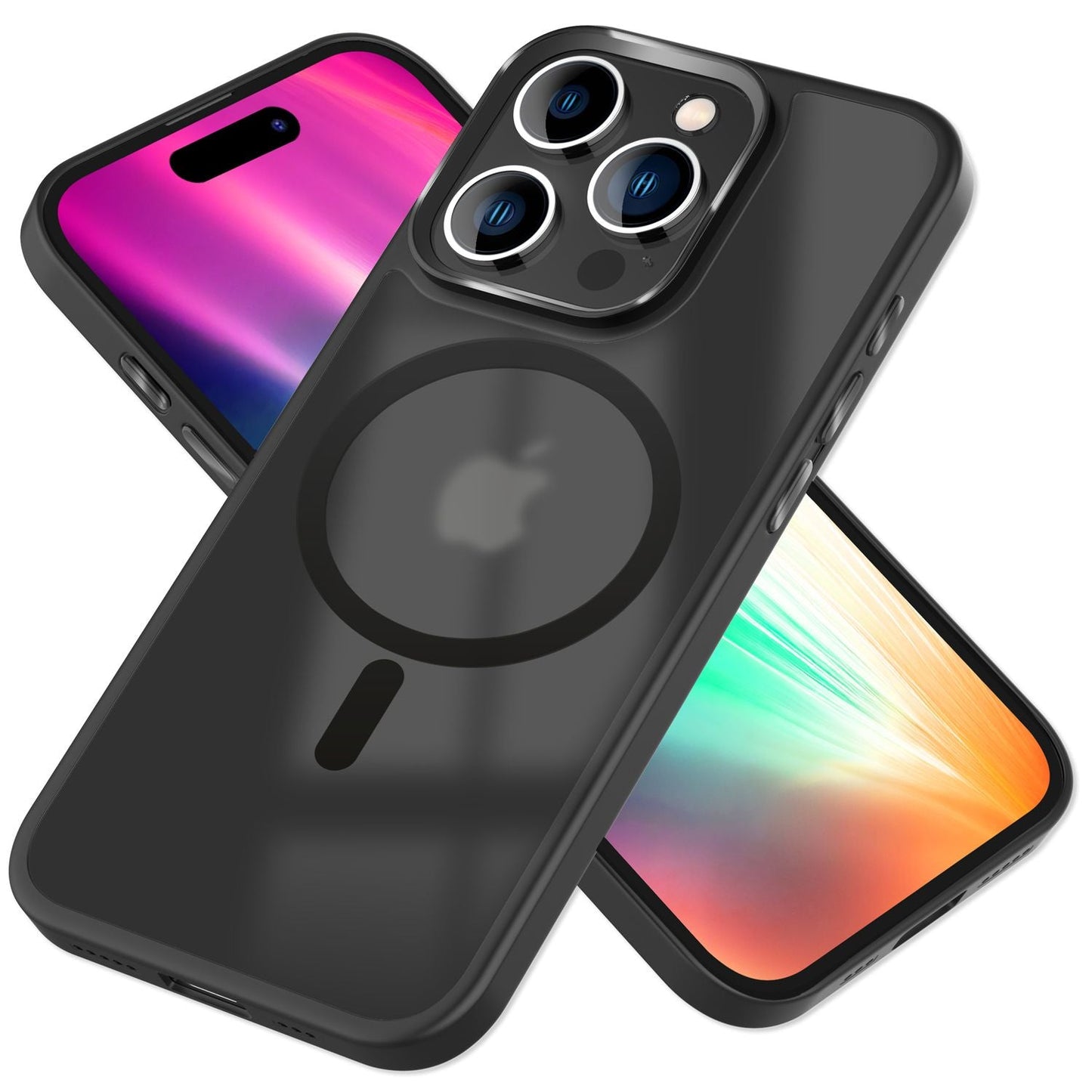 MagSafe Hybrid hulstur fyrir iPhone 15 Pro Max, hörð og matt hulstur, verndandi símahulstur