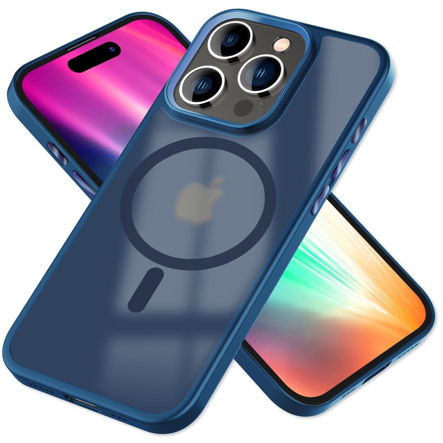 MagSafe Hybrid hulstur fyrir iPhone 15 Pro Max, hörð og matt hulstur, verndandi símahulstur