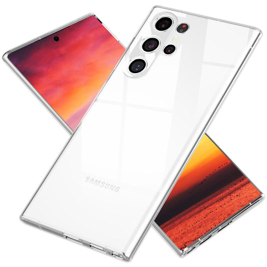 NALIA Clear Silicone Case Compatible with Samsung Galaxy S24 Ultra, Transparent Phone Cover for a Crystal Clear Look