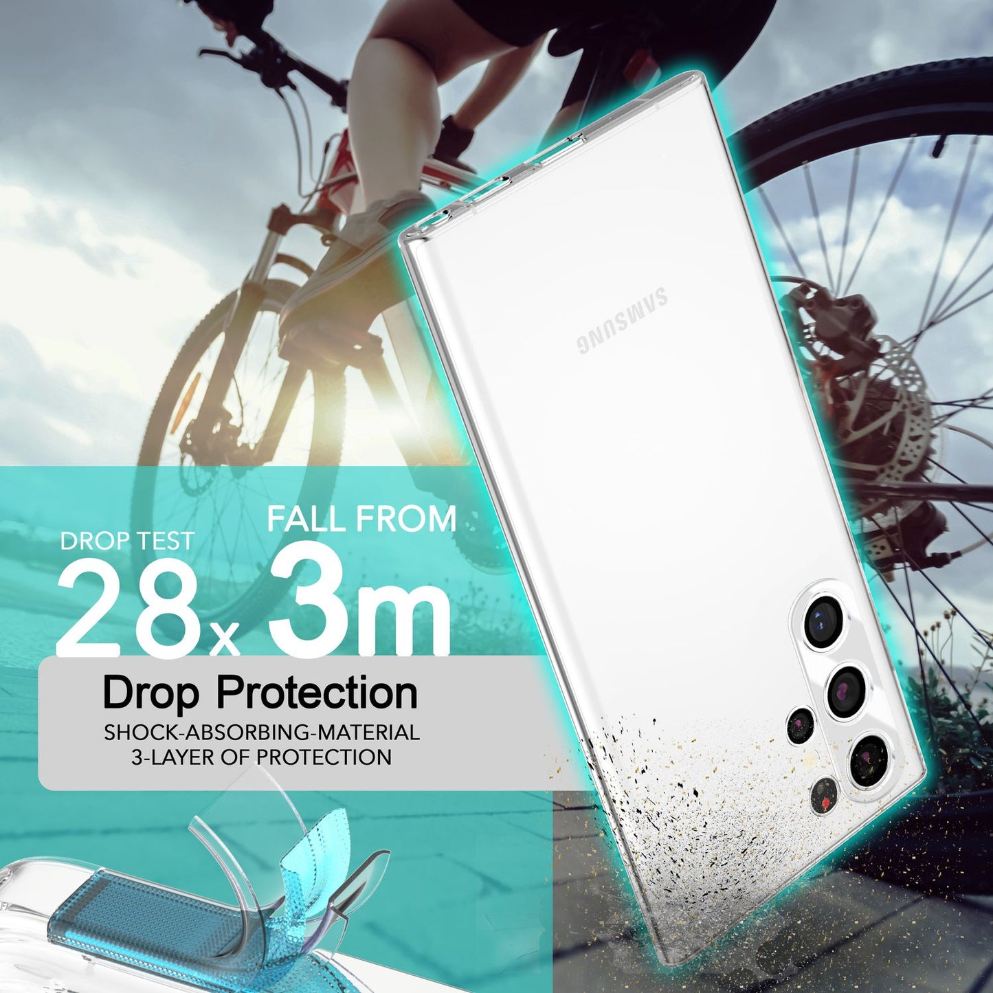 NALIA Klare Silikonhülle kompatibel mit Samsung Galaxy S24 Ultra Hülle, Transparentes Handycover für kristallklaren Look