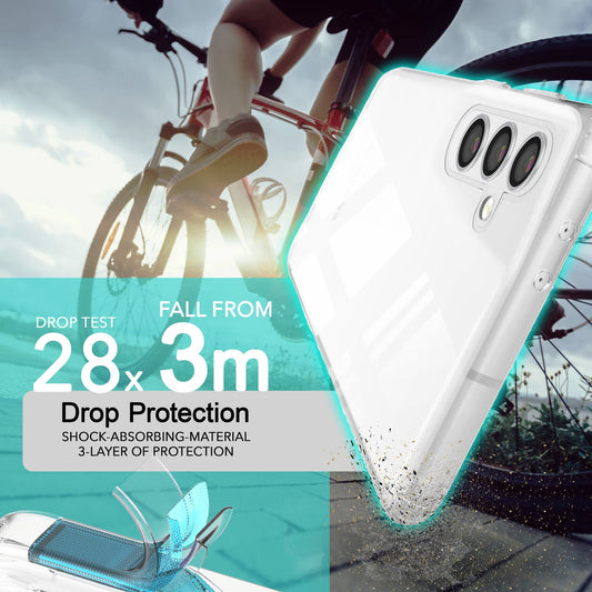NALIA Sturdy Clear Case for Samsung Galaxy S24, Transparent Protective Case with Hard Back &amp; Silicone Edge