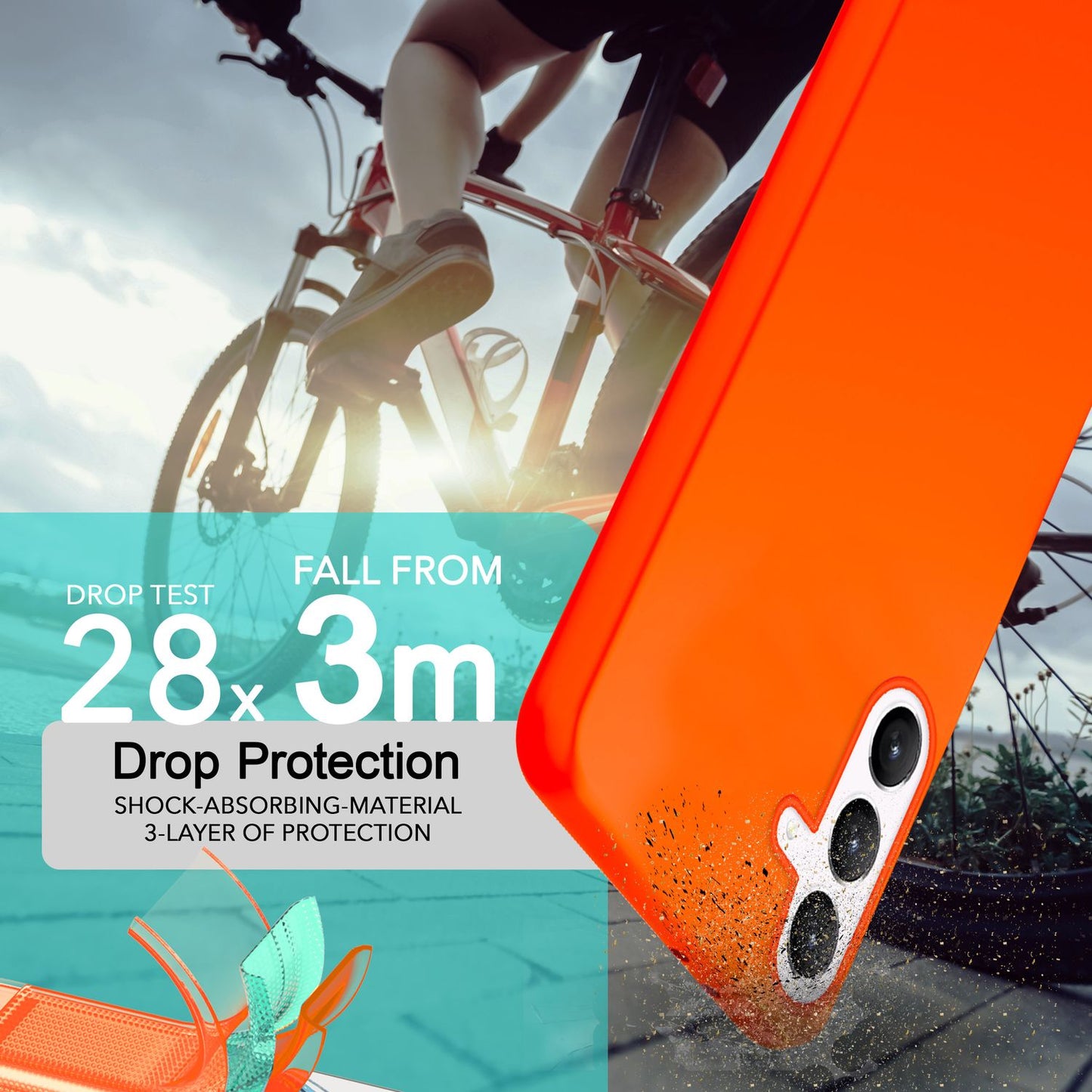 NALIA Vibrant Neon Silicone Case for Samsung Galaxy S24 Plus, Slim Protective Case in Bright Neon Colors