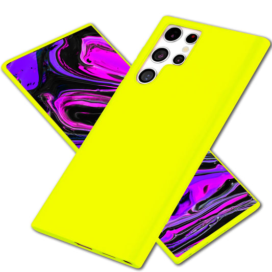NALIA Vibrant Neon Silicone Case for Samsung Galaxy S24 Ultra, Protective Case in Bright Neon Colors
