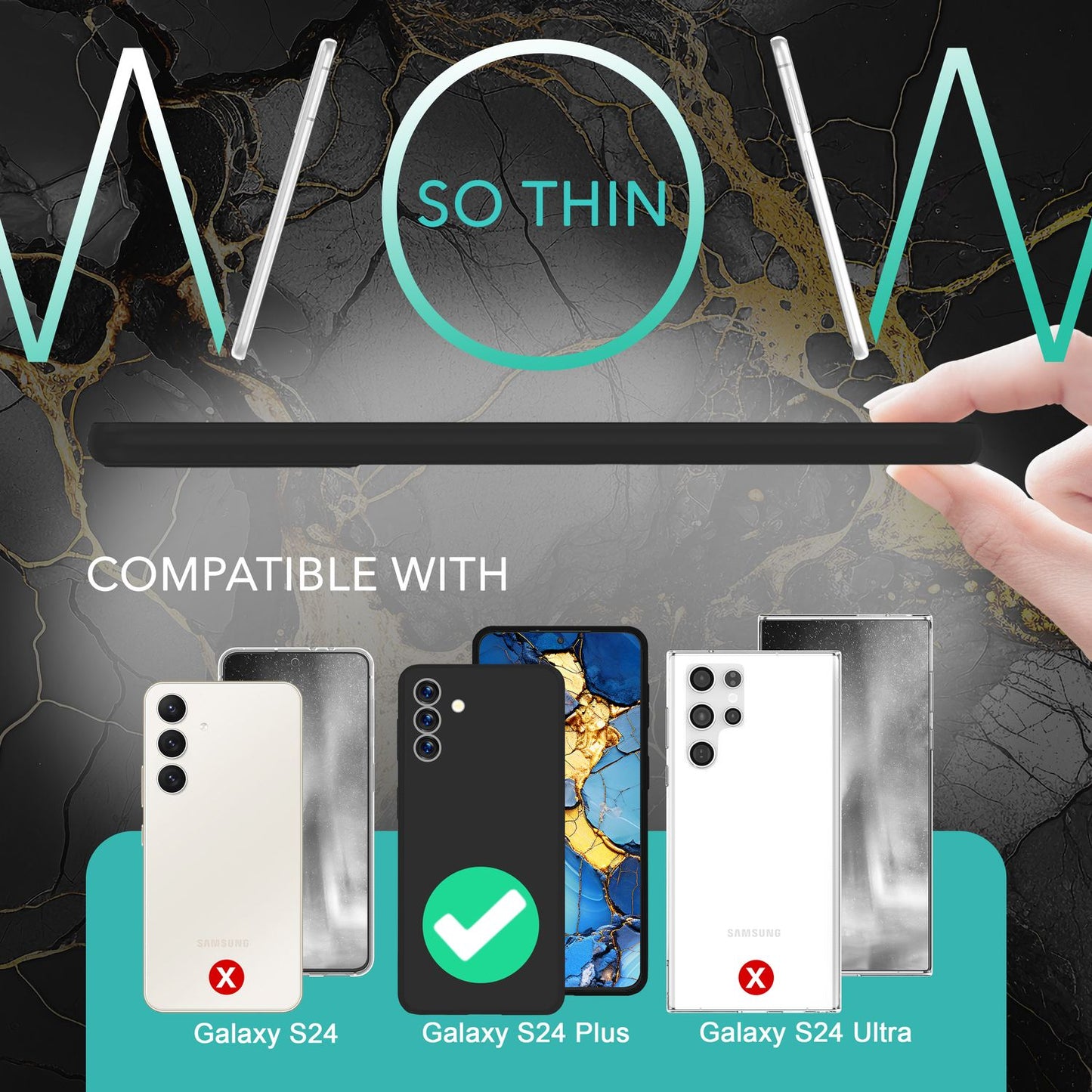 NALIA Extremely Thin Hard Case for Samsung Galaxy S24 Plus, 0.3mm Ultra Slim Protective Case, Extra Slim Matte Cover