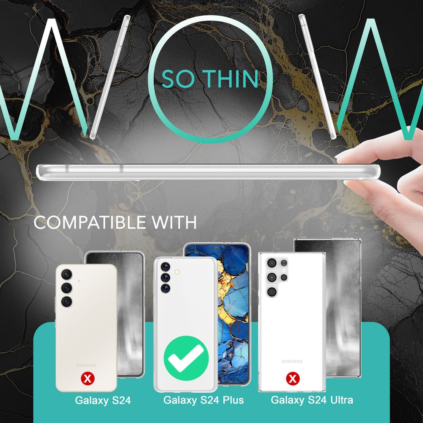 NALIA Extremely Thin Hard Case for Samsung Galaxy S24 Plus, 0.3mm Ultra Slim Protective Case, Extra Slim Matte Cover