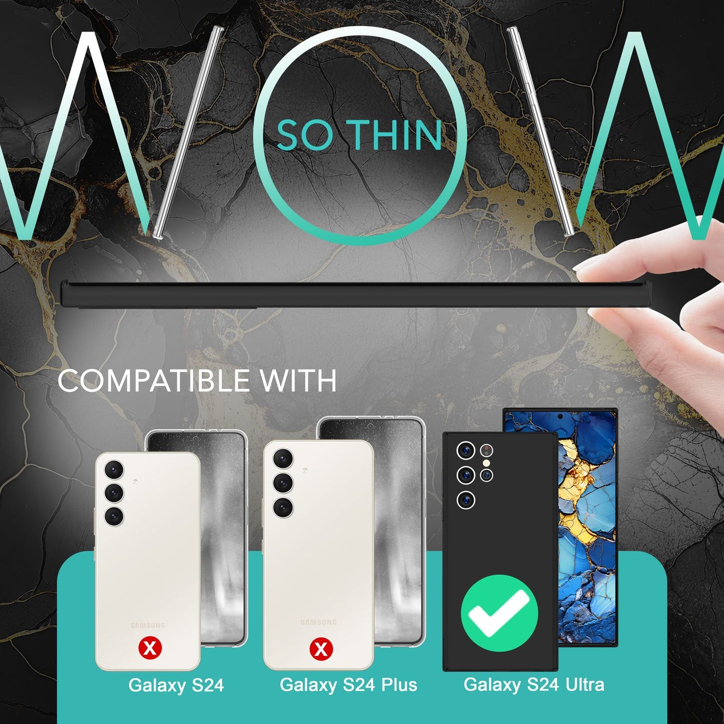 NALIA Extrem Dünnes Hardcase für Samsung Galaxy S24 Ultra Hülle, 0,3mm Ultra Schlanke Schutzhülle Slim