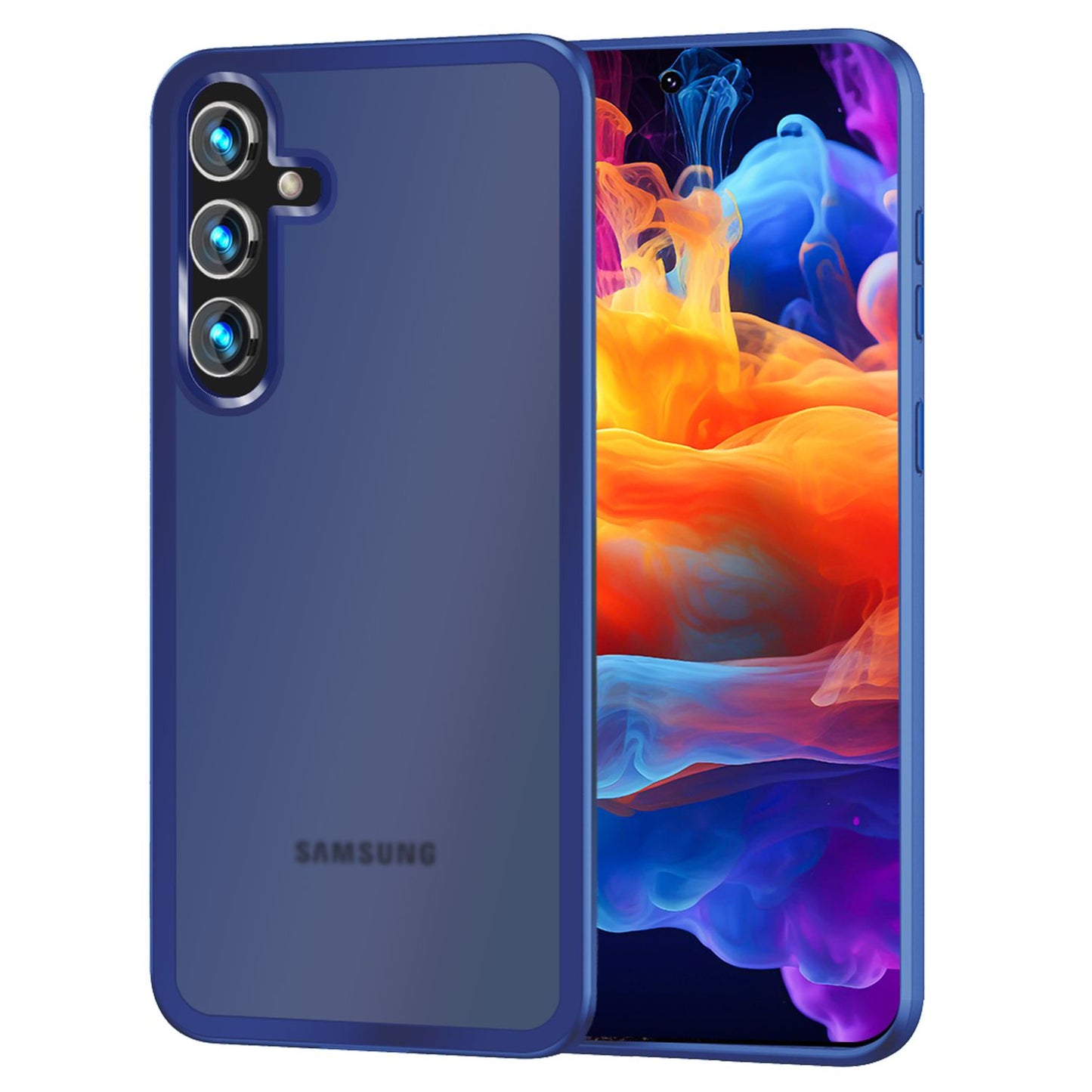 NALIA Matt Hybrid hlífðarhulstur fyrir Samsung Galaxy S24 Plus, hálfgagnsætt hart bak og rammi sem verndar gegn falli