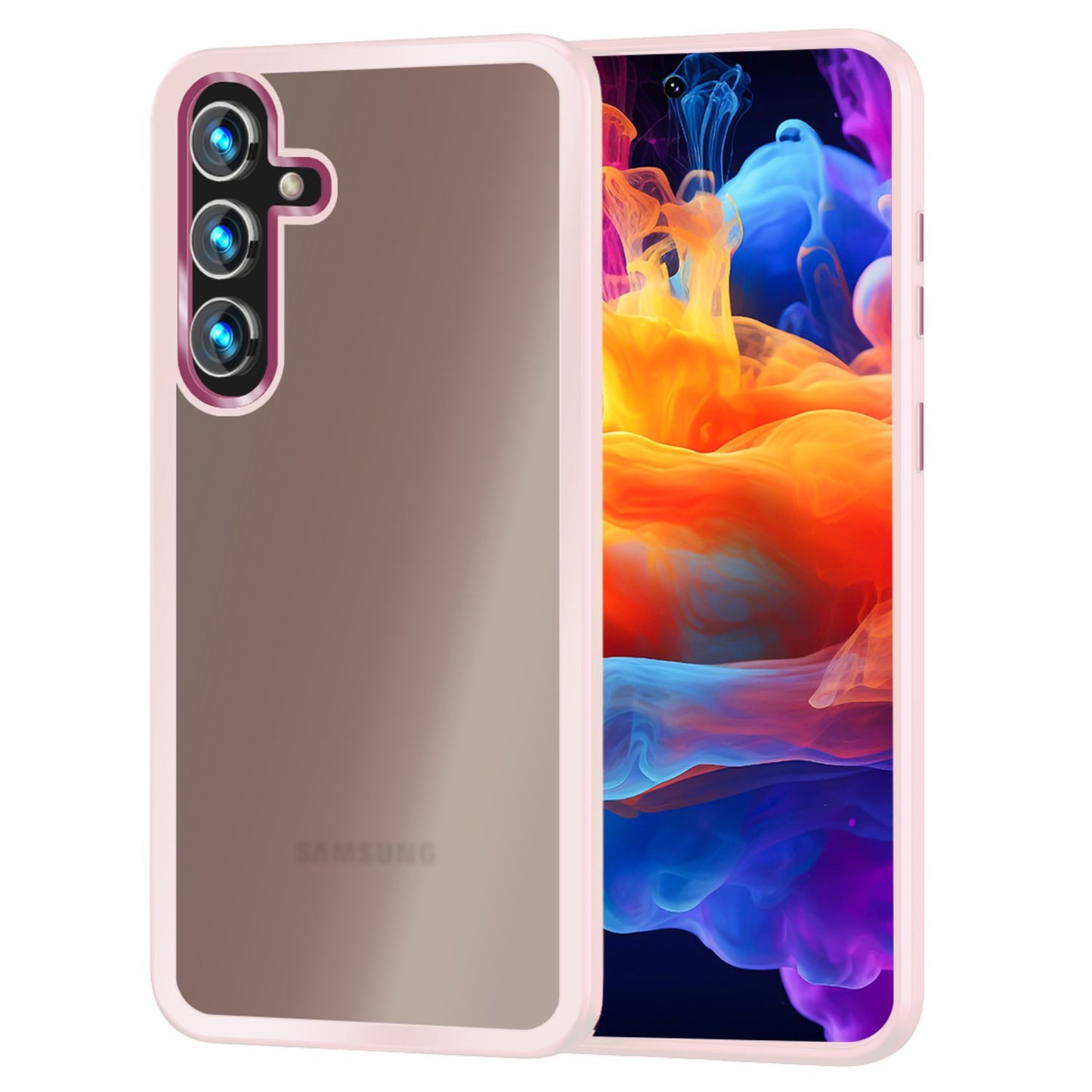 NALIA Matt Hybrid hlífðarhulstur fyrir Samsung Galaxy S24 Plus, hálfgagnsætt hart bak og rammi sem verndar gegn falli