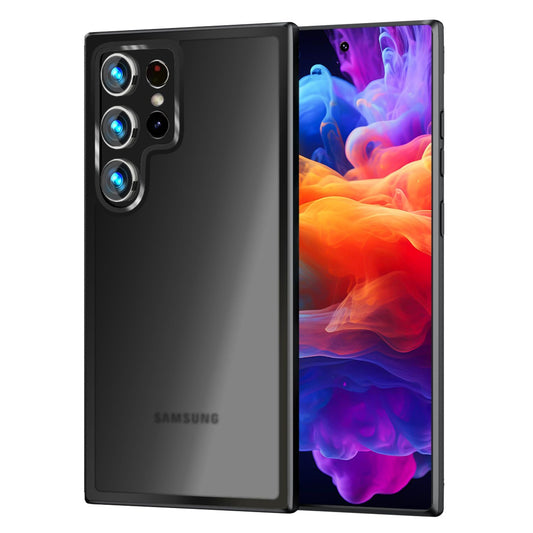 NALIA Matt Hybrid hlífðarhulstur fyrir Samsung Galaxy S24 Ultra, hálfgagnsætt hart bak og rammi sem verndar gegn falli